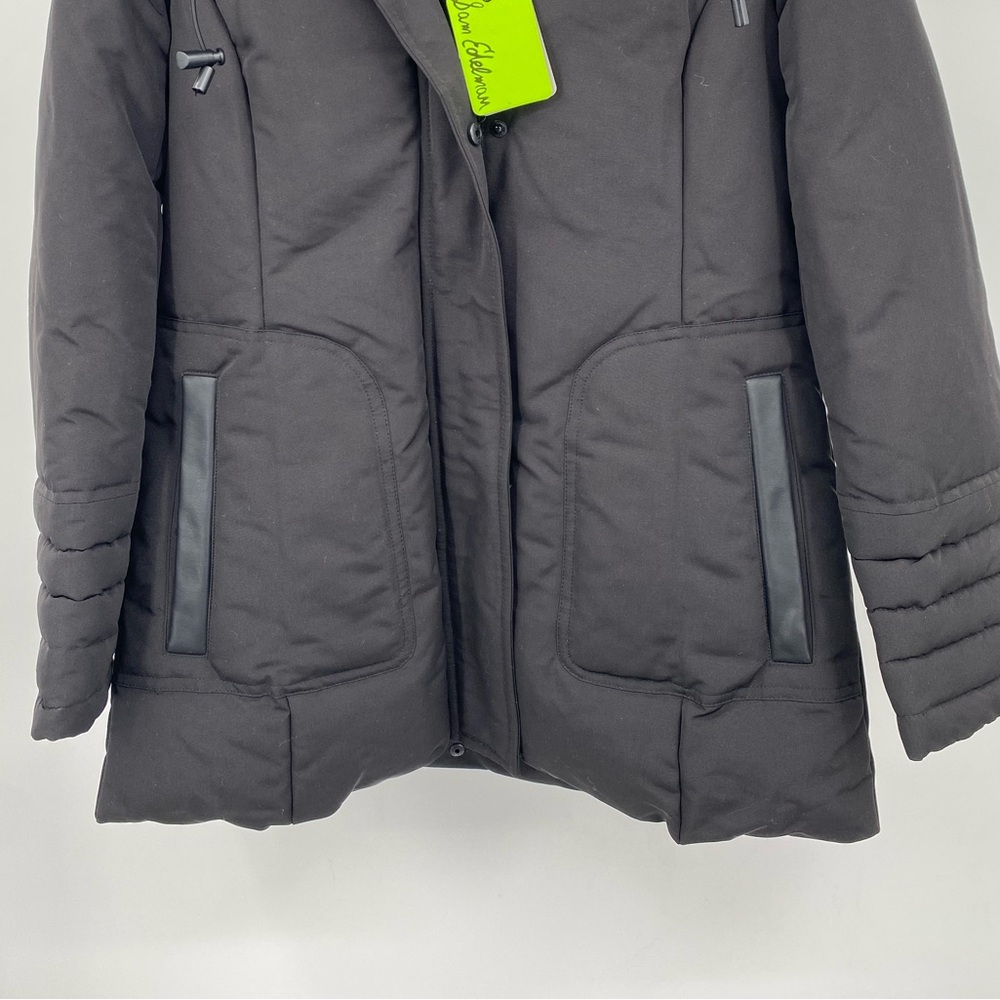 SAM EDELMAN Black Parka Faux Fur
Removeable Hooded Jacket Size S Water
Resistant - Picture 6 of 15